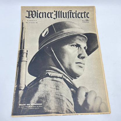 1943 WW2 German Nazi Magazine "Wiener Illustrierte" French Mediterranean FL3