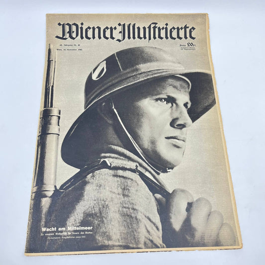 1943 WW2 German Nazi Magazine "Wiener Illustrierte" French Mediterranean FL3