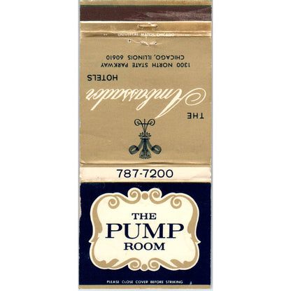 The Pump Room Ambassador Hotel Chicago Advertising Matchbook Cover SA1-M10