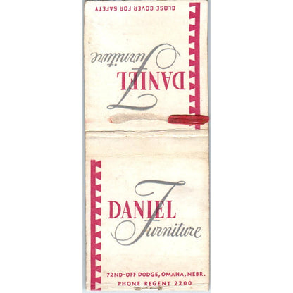 Daniel Furniture Omaha NE Advertising Matchbook Cover SA9-M2