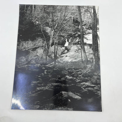 Vtg Original Art B&W Photo Forest Waterfall Randolph Allen Kennedy 11x14 FL4