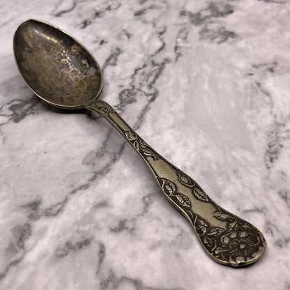 Antique Collectable Teaspoon 1877 NIAGARA FALLS Silver Plate Wild Rose SA2