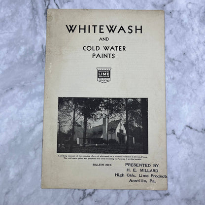 1931 Whitewash & Cold Water Paints H.E. Millard Lime and Stone Company TI6