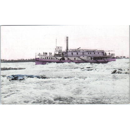 Ferry Boat Lachine Rapids Montreal Canada c1910 Original Postcard TK1-27