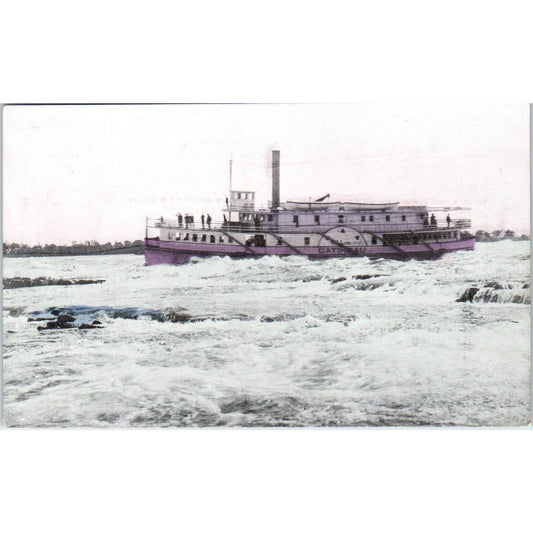 Ferry Boat Lachine Rapids Montreal Canada c1910 Original Postcard TK1-27