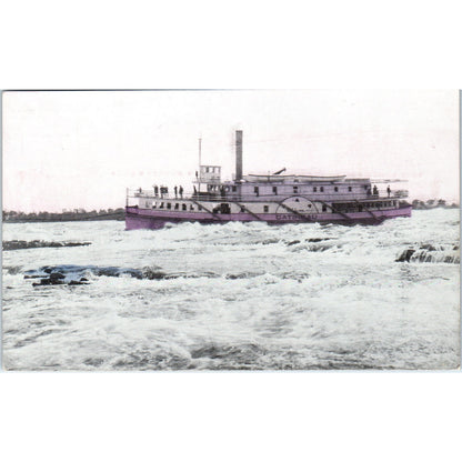 Ferry Boat Lachine Rapids Montreal Canada c1910 Original Postcard P1-12