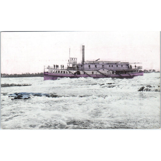 Ferry Boat Lachine Rapids Montreal Canada c1910 Original Postcard P1-12
