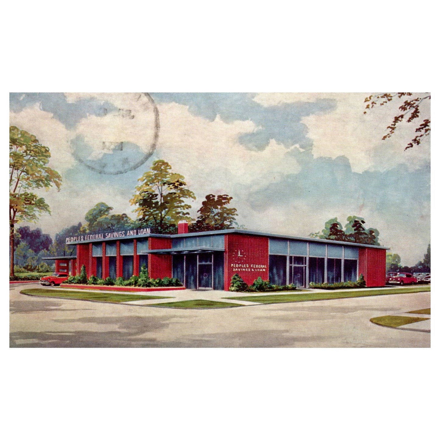 Vintage Postcard - Peoples Federal Monroe Michigan 1954 AD9