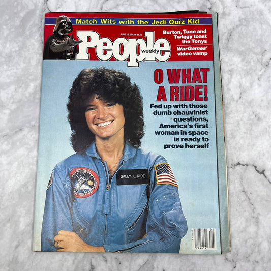People Weekly Magazine June 20 1983 Astronaut Sally Ride Star Wars Jedi Quiz TJ3