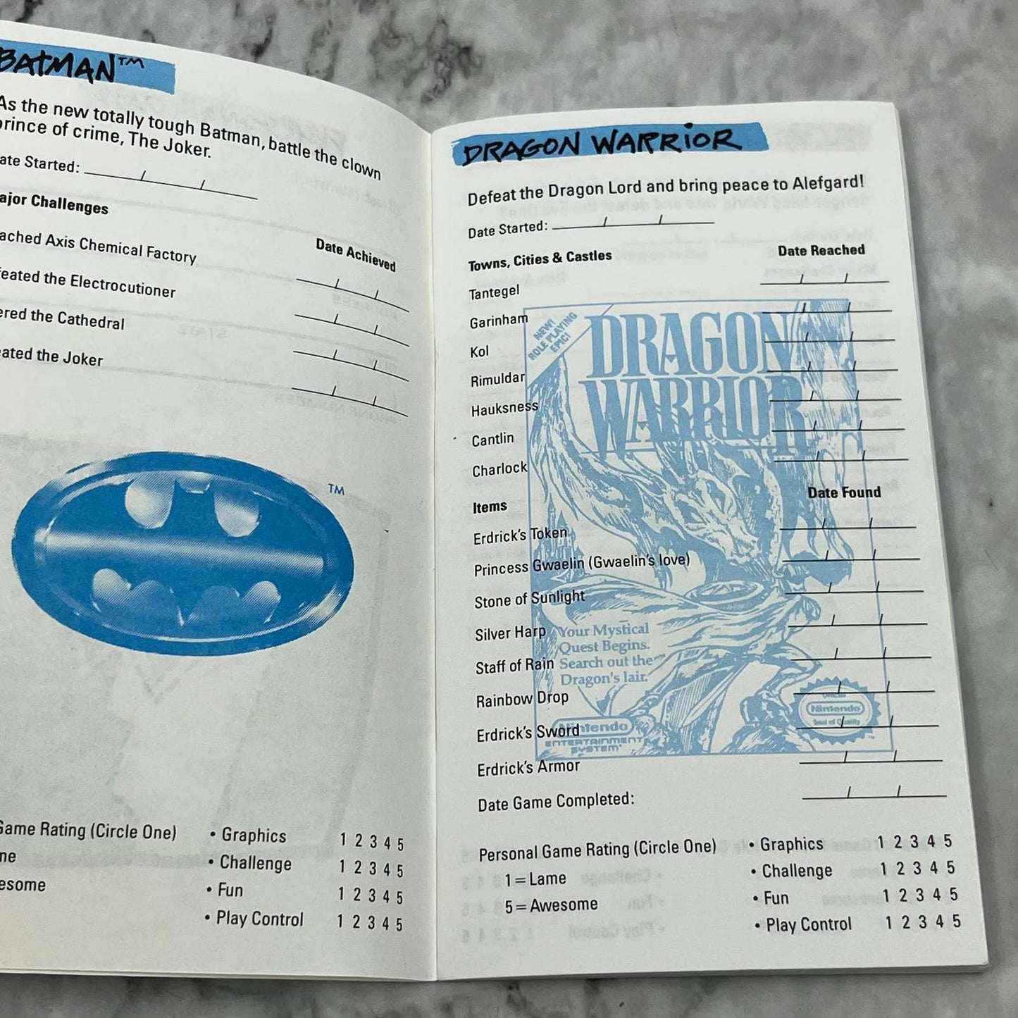 ORIGINAL Nintendo Power Info File Game Keeper Book Nintendo NES UNUSED TJ6