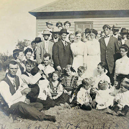 Early 1900s RPPC Portrait Family Wedding Leiha Frick Englewood Kansas PA9