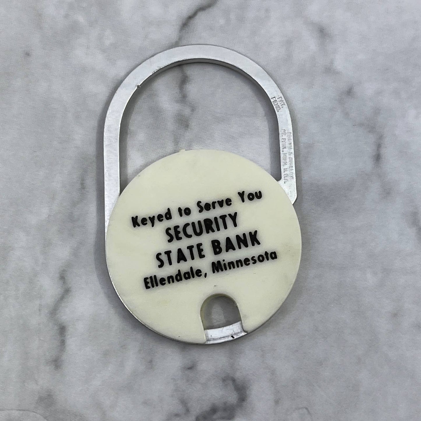 Vintage Advertising Keychain Security State Bank Ellendale MN SE7