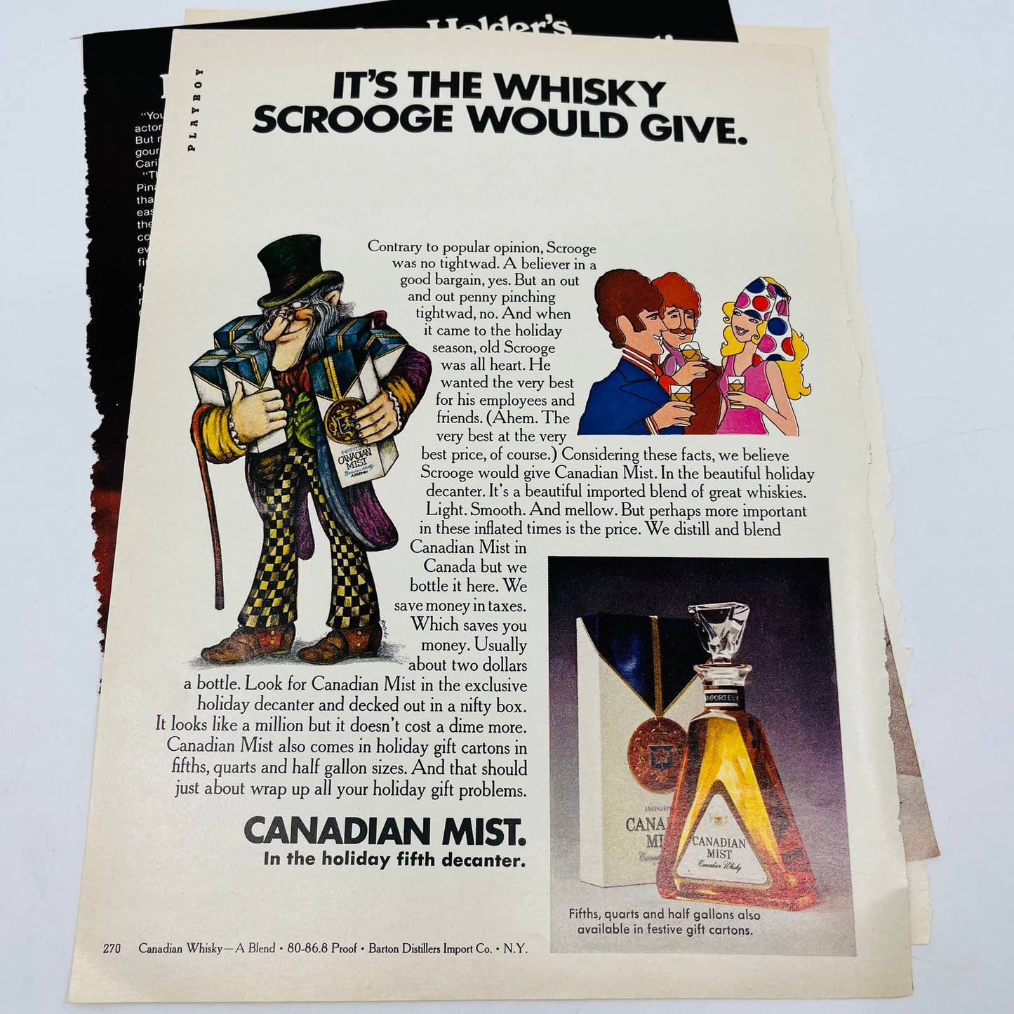 1970s Lot of 7 Liquor Ads Cutty Sark Seagrams Old Crow Metaxa Erlanger 8x11” C13