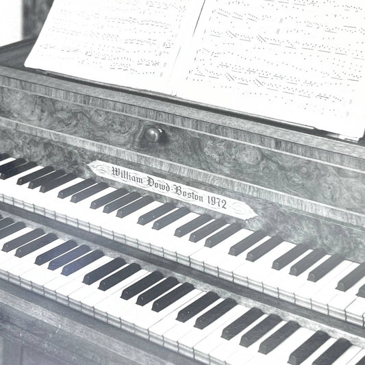 Vtg Original B&W Photo William Dowd Boston 1972 Harpsichord RA Kennedy 11x14 FL4