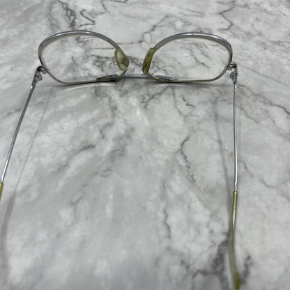 Vintage Silver Tone Aviator Glasses Frames Italian Retro Mod Eyewear TD1-3