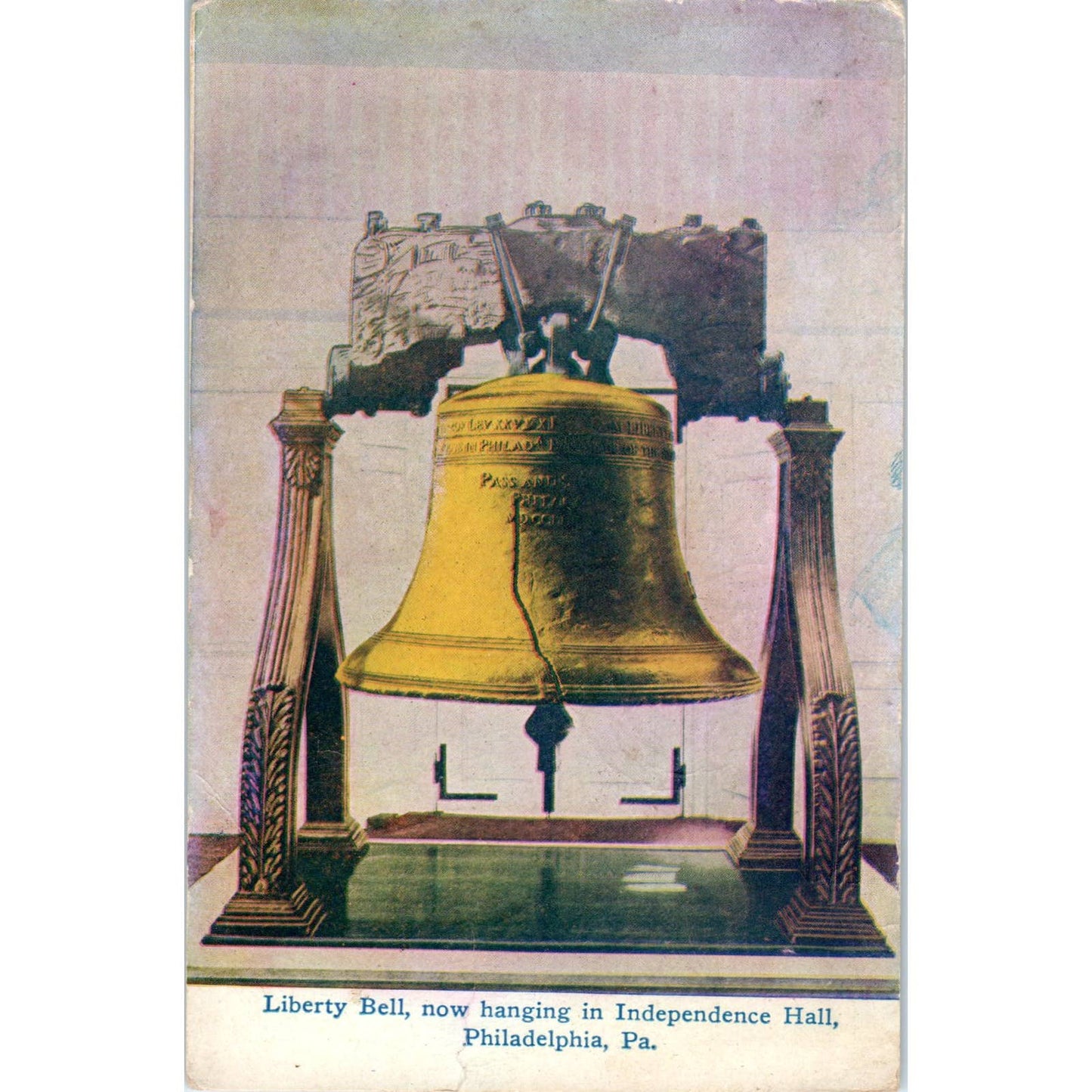 Antique Postcard The Liberty Bell Independence Hall Philadelphia PA TD8-P2
