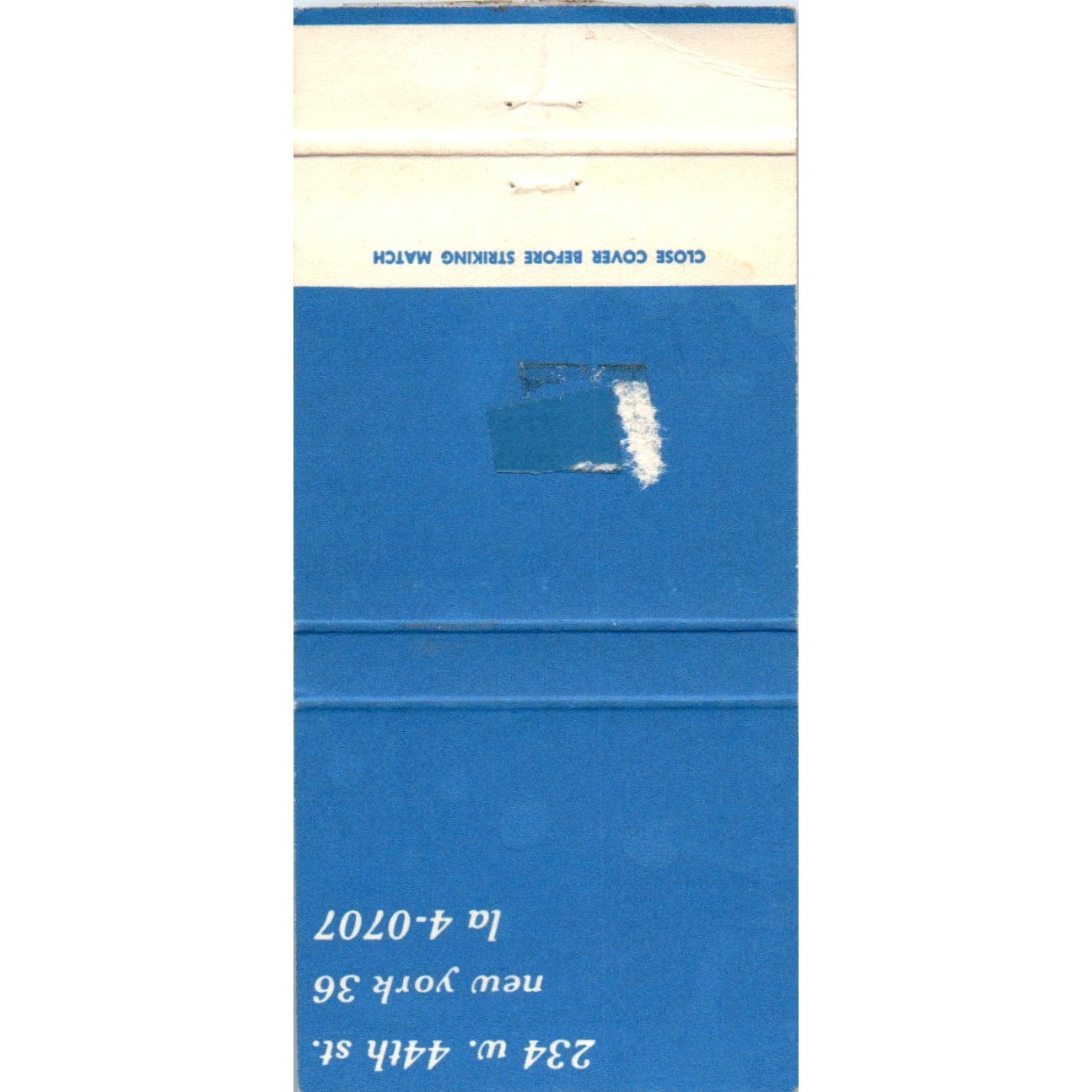 Sardi's New York Advertising Matchbook Cover MM10-3