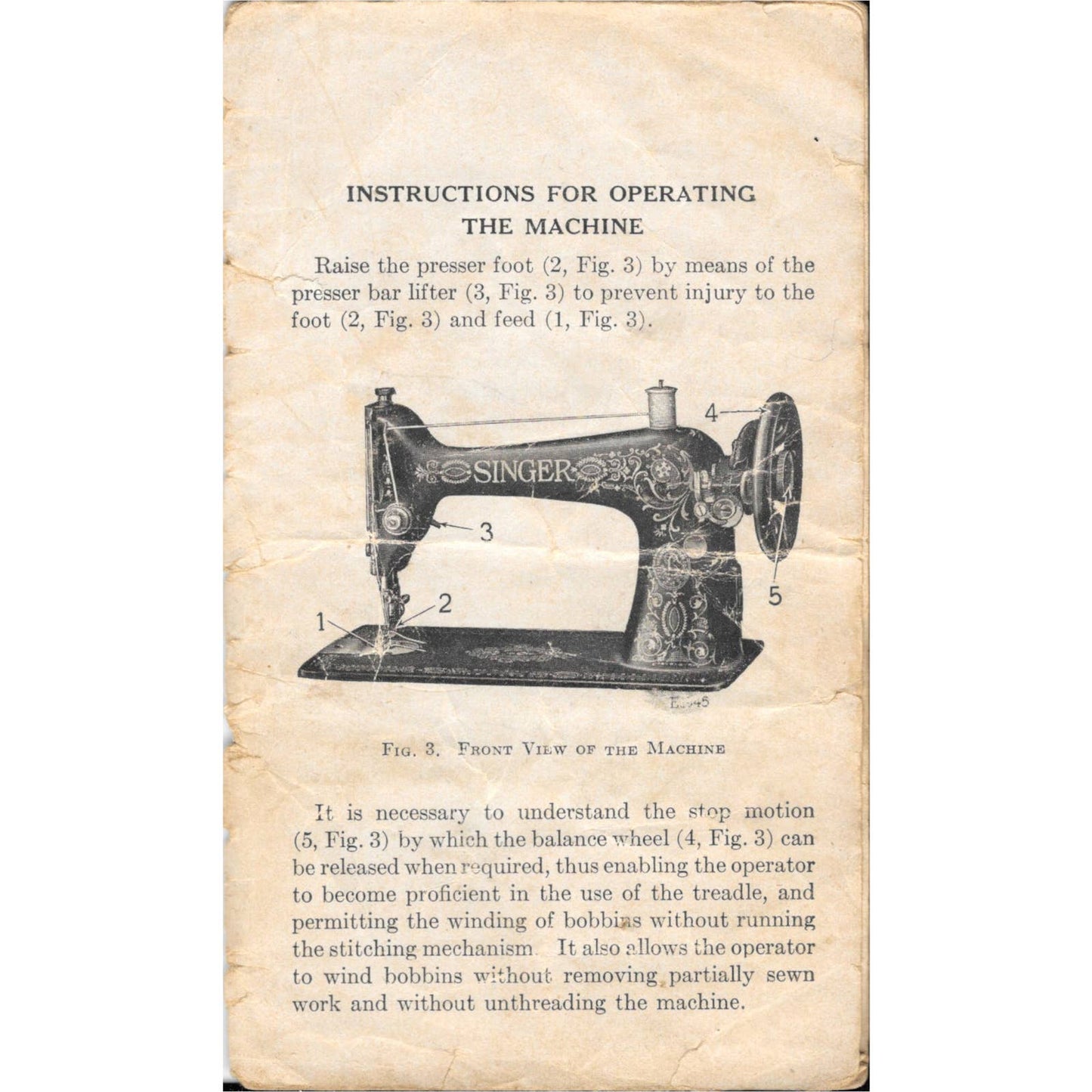 Antique Singer Sewing Machine Instruction Manual Booklet TJ7