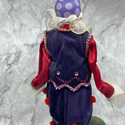 Madame Verte Clown Doll Le Petit Pierrot  Music Box Harlequin Pierrot 16”
