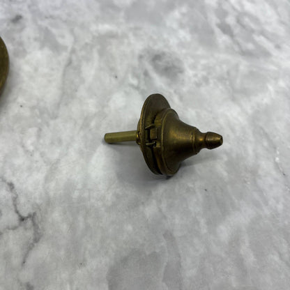 Antique Solid Brass Whale Oil Chamber Lamp 7” TJ4