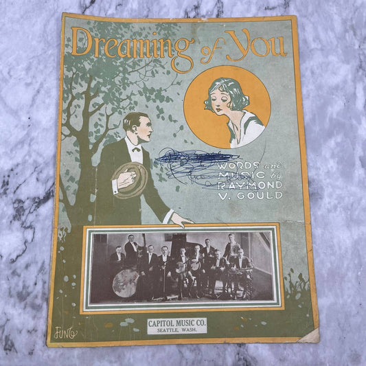 1922 Sheet Music Dreaming of You Raymond V. Gould TH5
