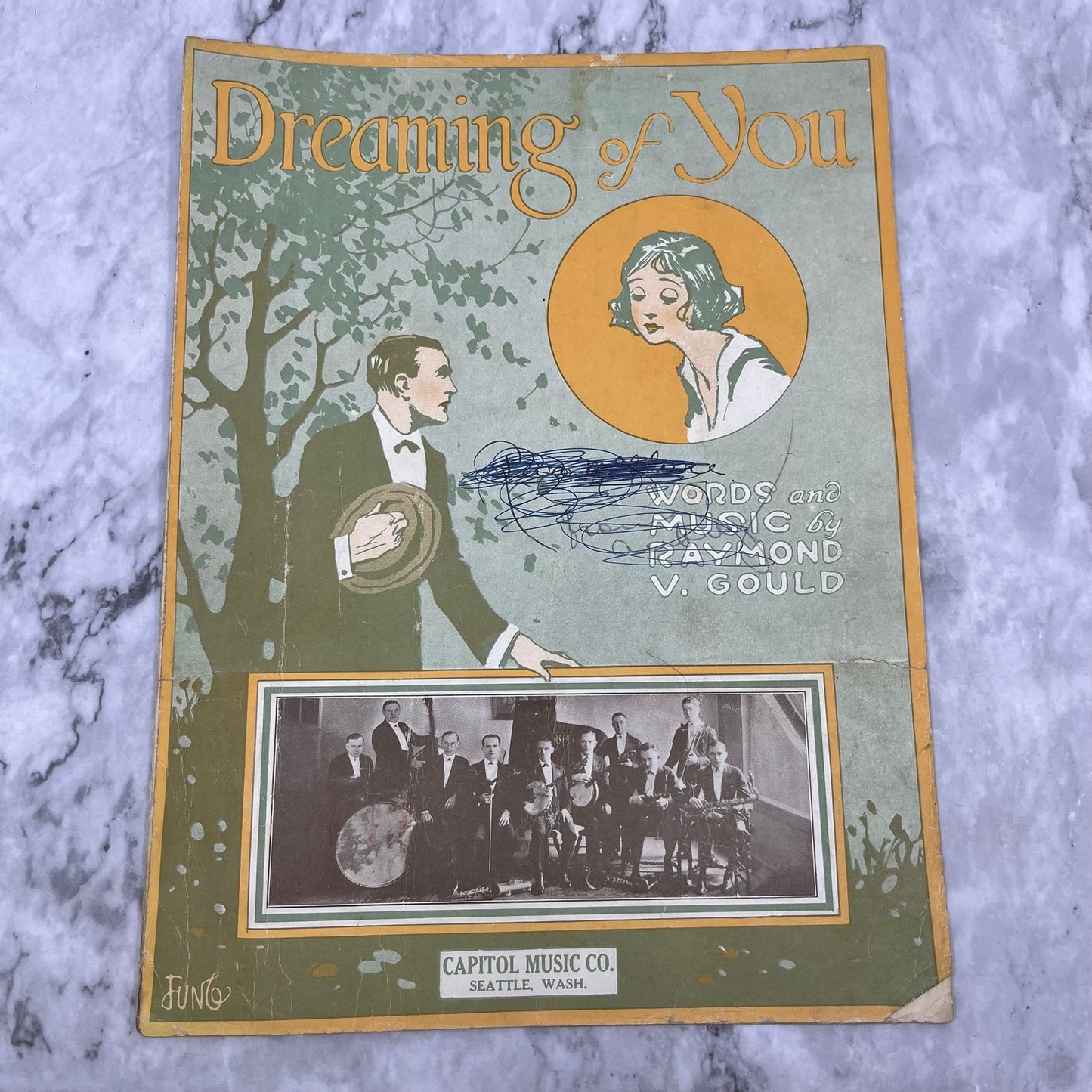 1922 Sheet Music Dreaming of You Raymond V. Gould V38
