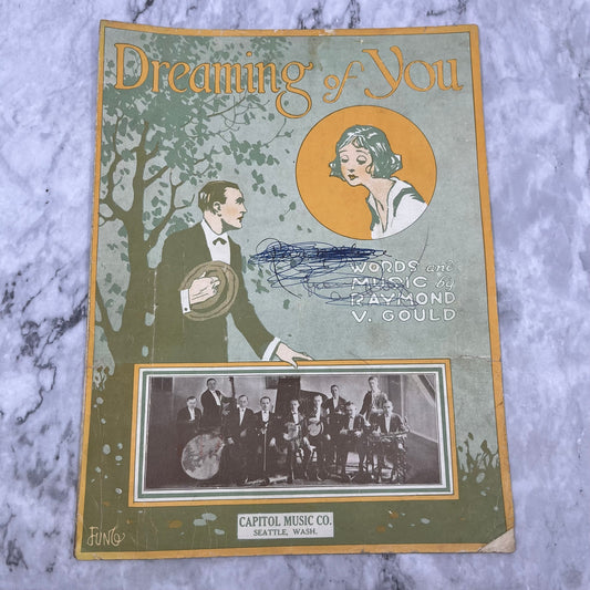 1922 Sheet Music Dreaming of You Raymond V. Gould V38