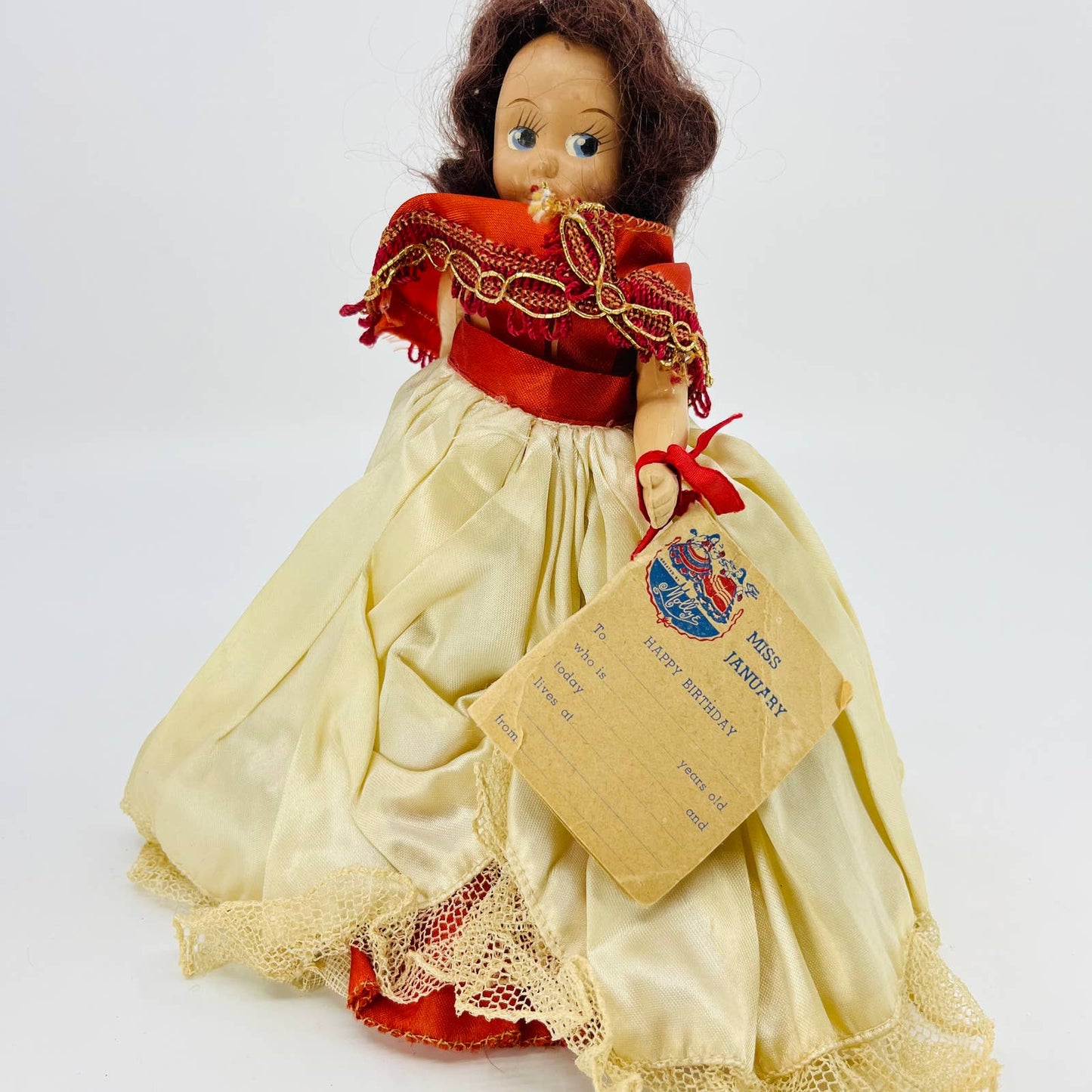 MOLLYE Miss January Doll International Doll Co. w/ Hang Tag Hard Plastic TD9