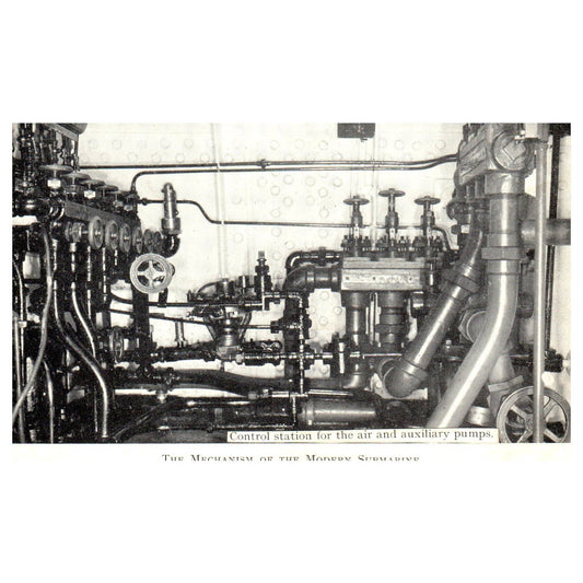 The Mechanism of the Modern Submarine - Original Postcard TJ8-5