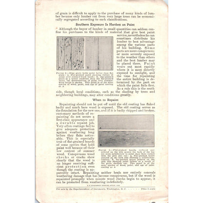 1930 Why Some Wood Surfaces Hold Paint Longer Than Others Leaflet SE3