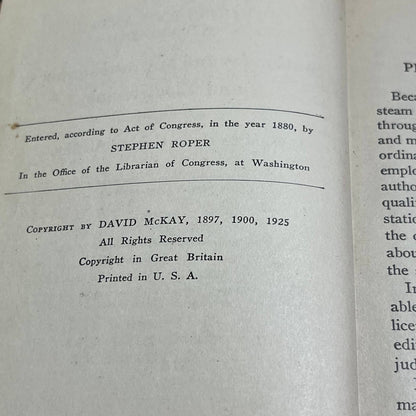 1925 Roper’s Questions & Answers for Engineers & Electricians Reference Book TH4