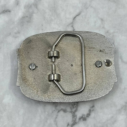 Vtg Belt Buckle- Coin Mount Style - Silver Tone - Once a King, Always a King SE7