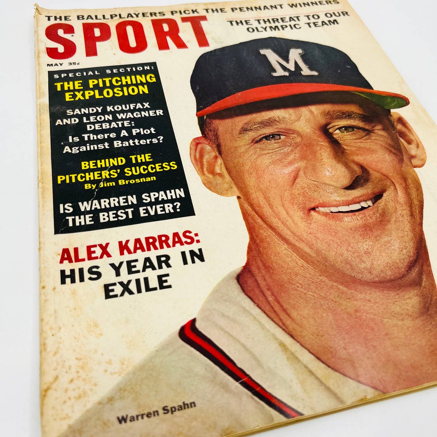 Sport Magazine May 1964 Warren Spahn Cover Sandy Koufax Alex Karras  BA1