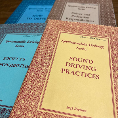RARE Set of 4 Sportsmanlike Driving Series 1942 Drivers Instruction Manuals TH4