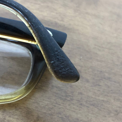1950s American Optical Kids Horn Rimmed Glasses 5.25 w Lenticular Dog Case TH3