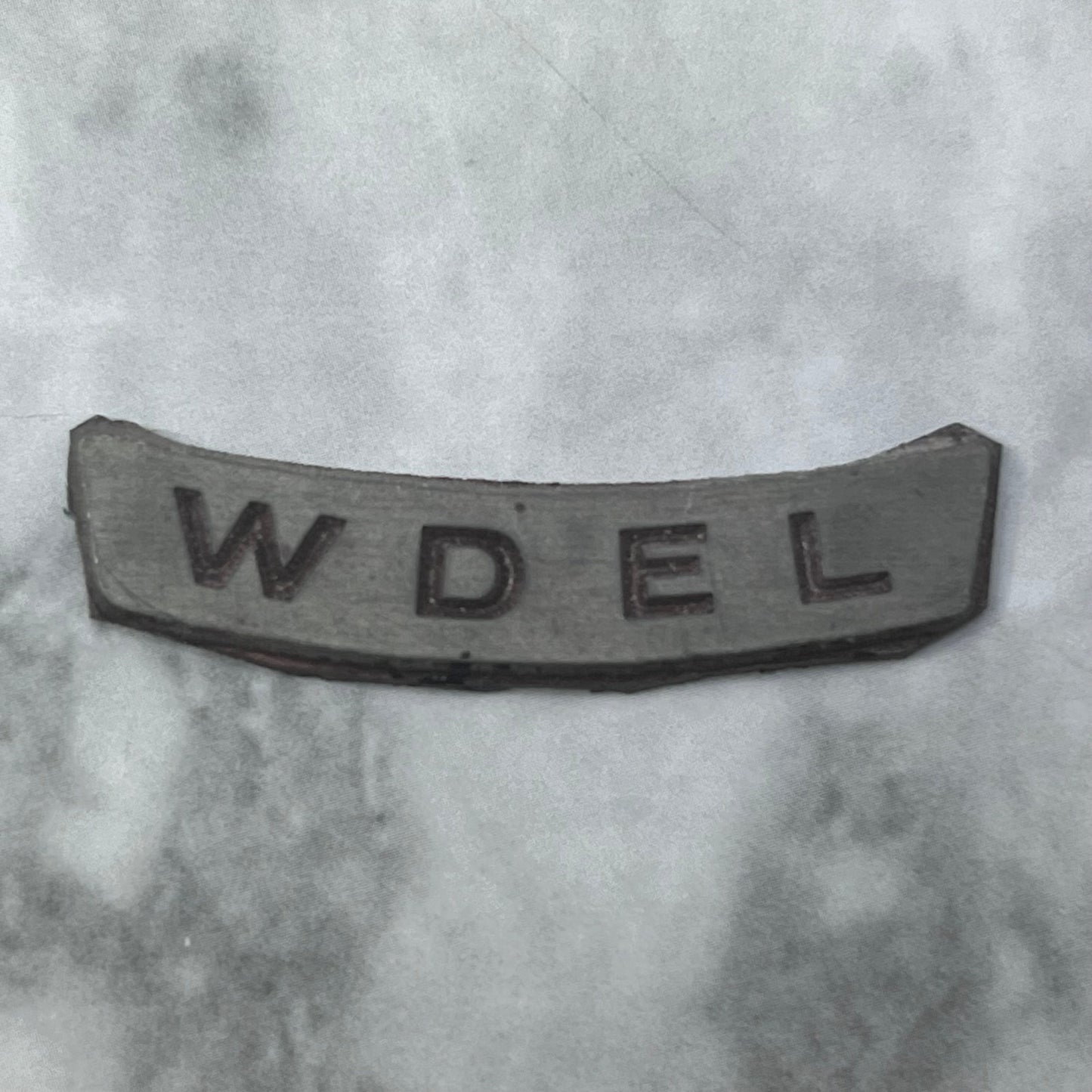 Vintage Letterpress Printers Block Plate TV Radio Call Letters WDEL SE842