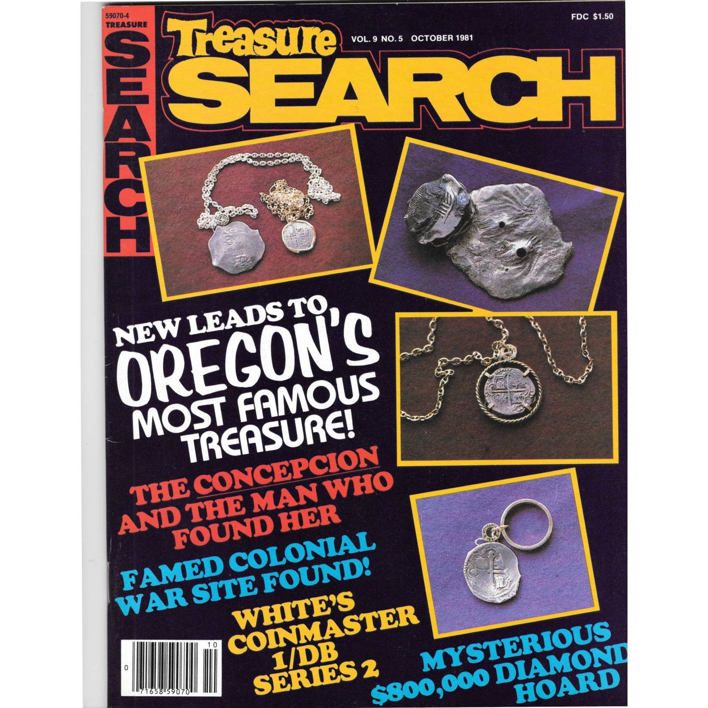 Treasure Search Magazine 1981 October Metal Detecting Gold Diamonds M2