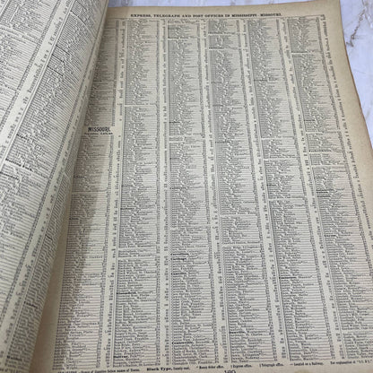 1890 List of Post offices in United States According to 1890 Census 11x14” FL3