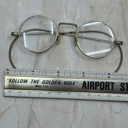 c1910 Round Eyeglasses Etched Chester W. Gaskell Optician St. Paul MN TC5-S1