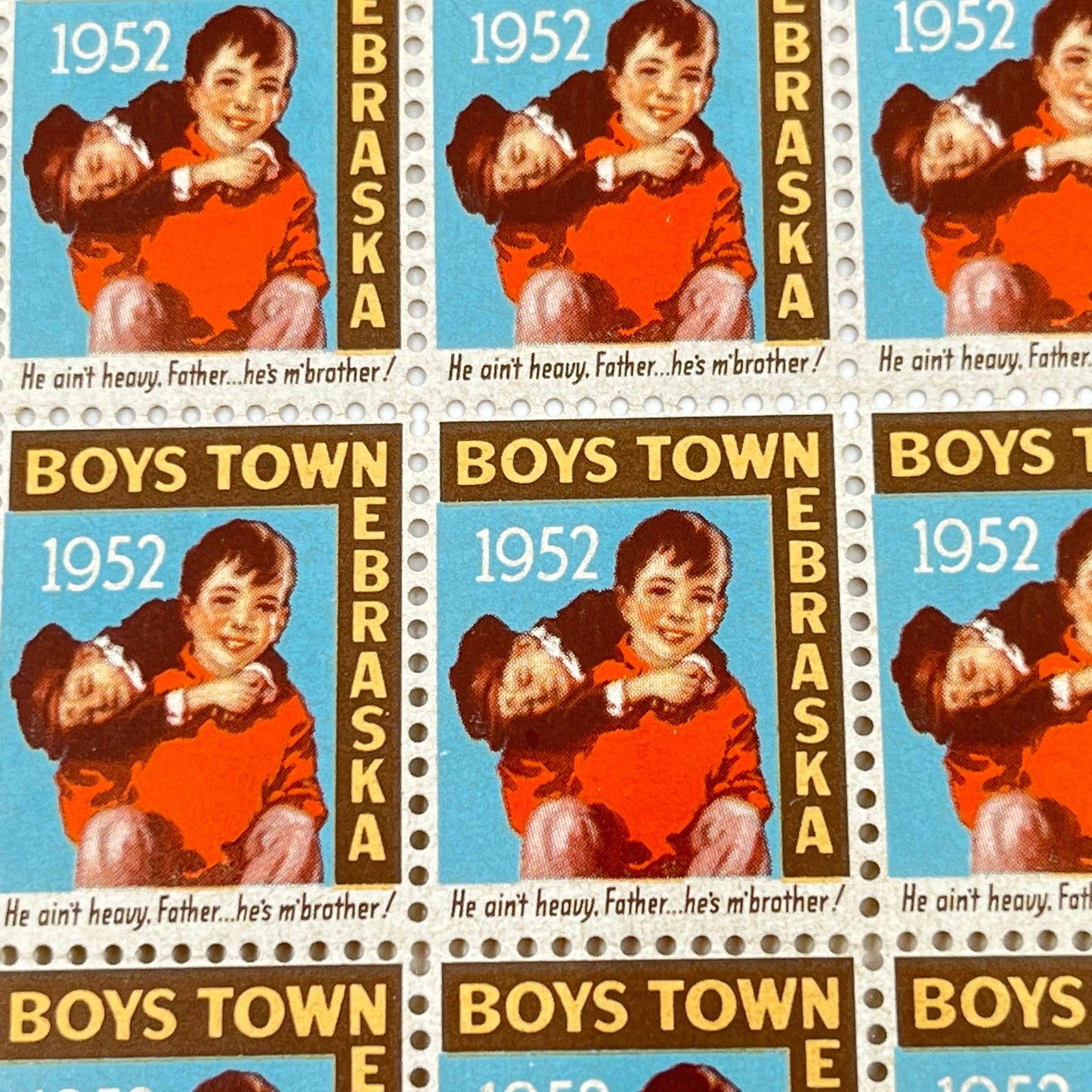 1952 Boys Town Nebraska stamps. Father Flanagan’s Boys Home D5
