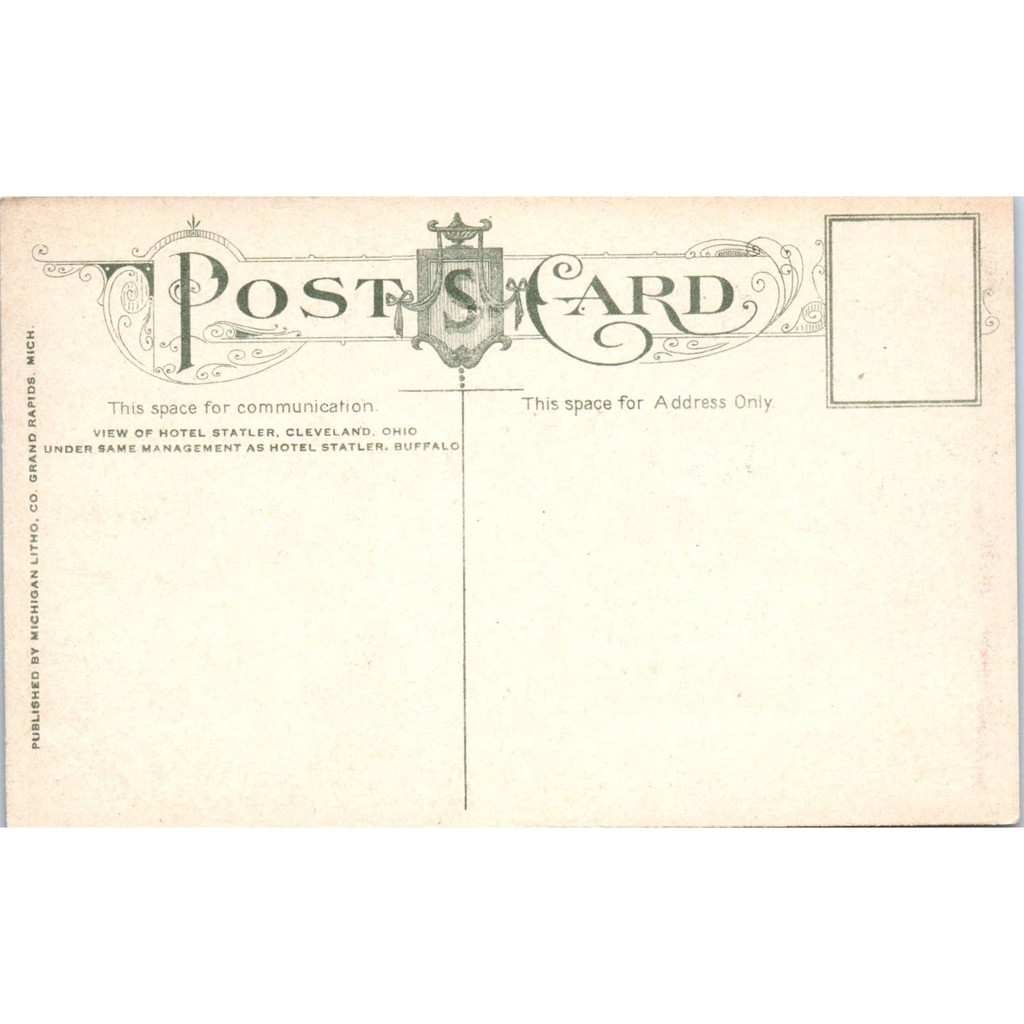 Antique Postcard Gentleman's Lounge Hotel Statler Cleveland OH TD8-O2