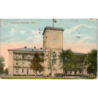 Antique Postcard Columbus Barracks OH TD8-O2