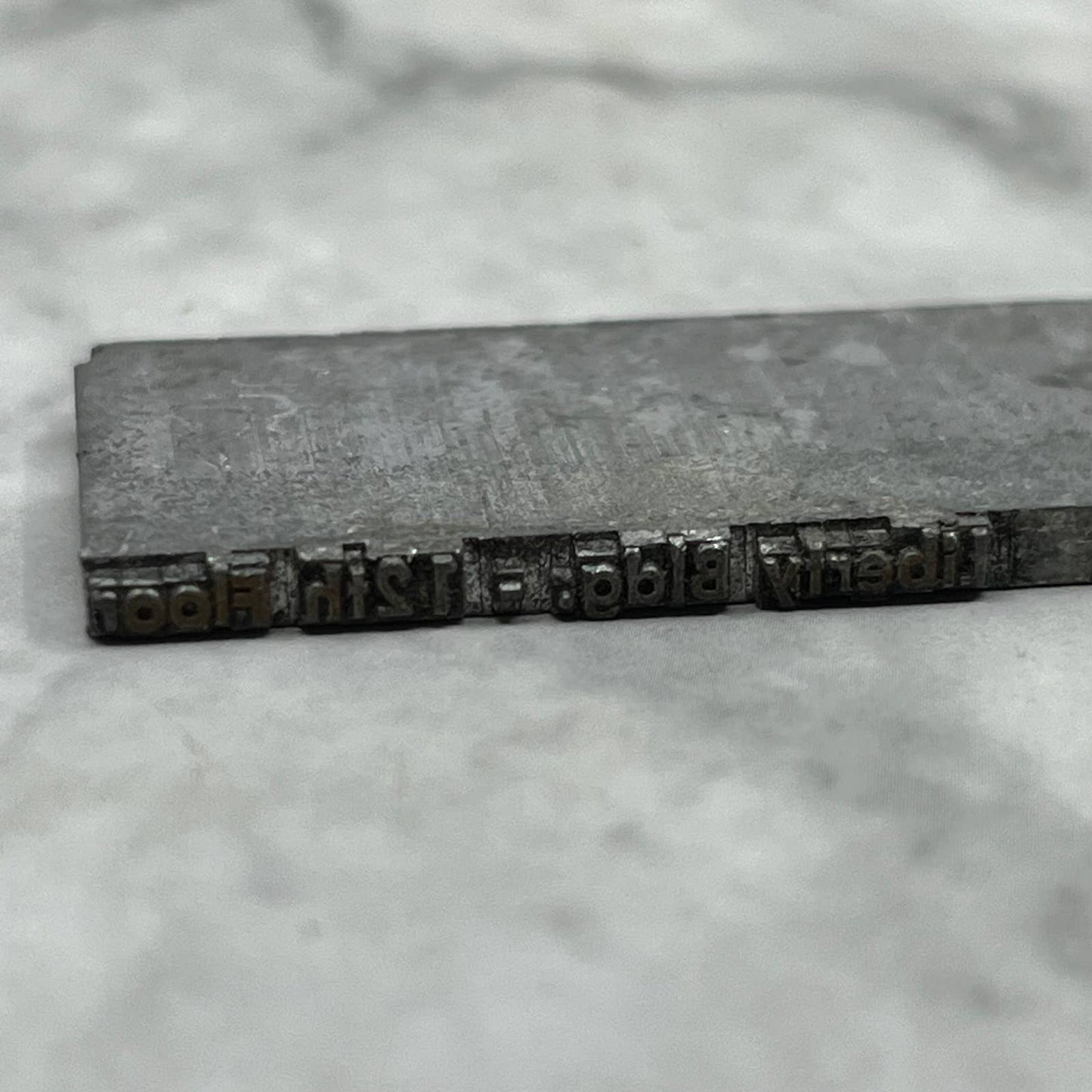 Vintage Printing Letterpress Printers Block Plate Liberty Bldg - 12th Floor TJ57