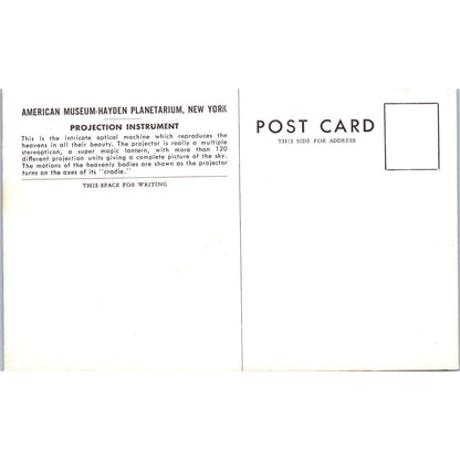 American Museum-Hayden Planetarium New York Original Postcard P1-13