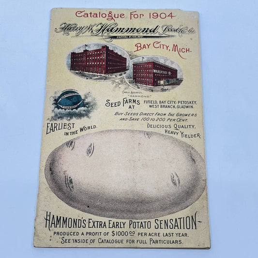 Harry Hammond Seed Co. 1904 Catalog Bay City MI Giant Potato Sensation TF7