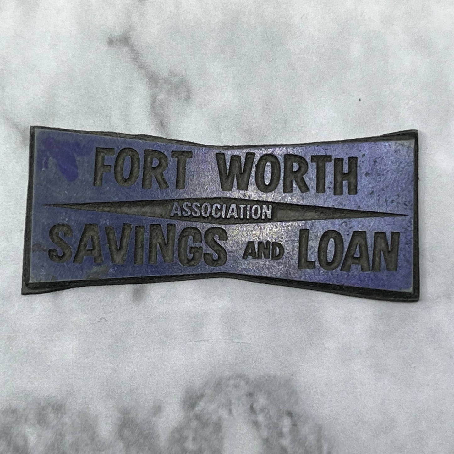 Vintage Letterpress Printers Block Plate Fort Worth Savings and Loan SE836