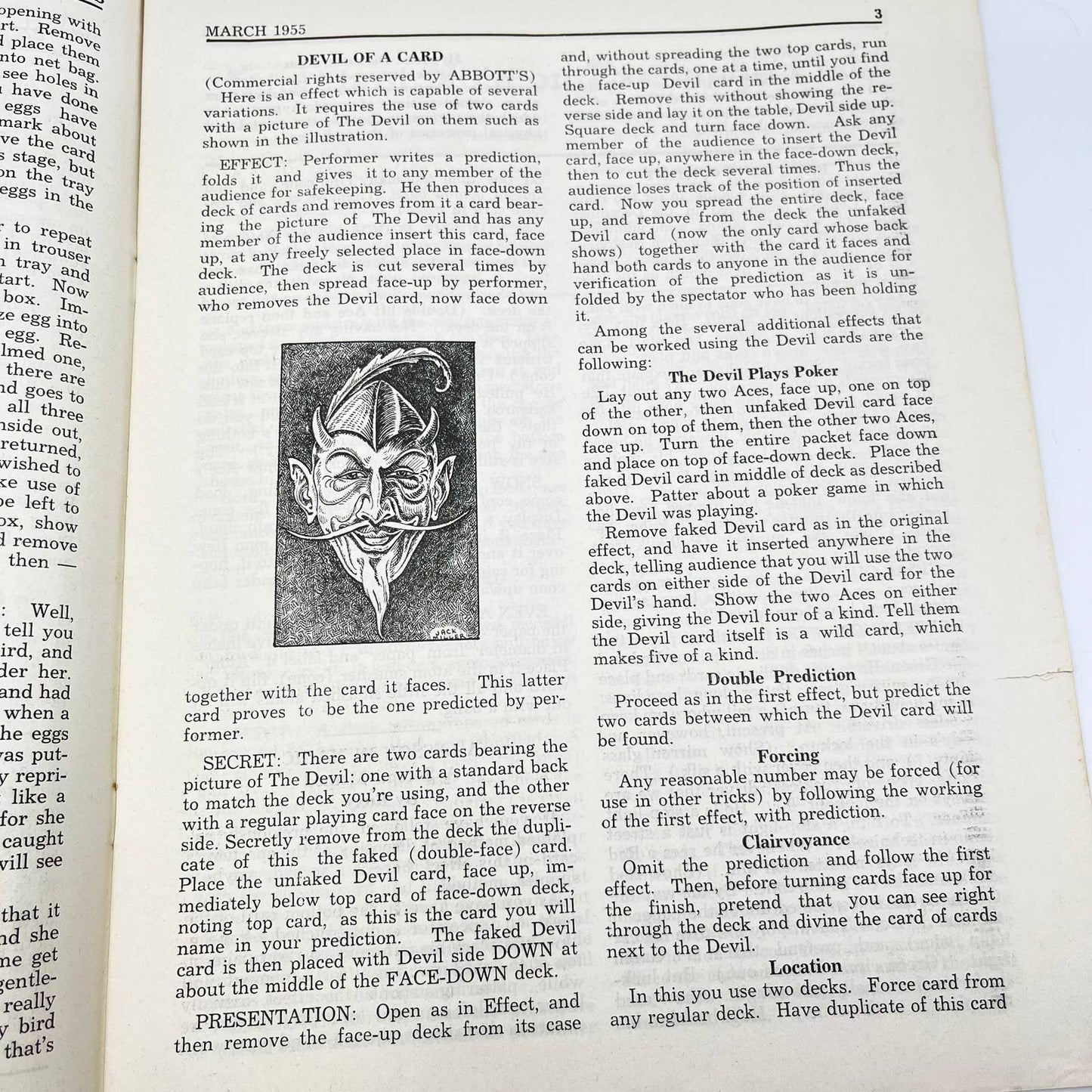 1955 March - Tops Magazine of Magic - Tricks Magicians TF7