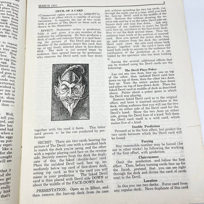 1955 March - Tops Magazine of Magic - Tricks Magicians TF7