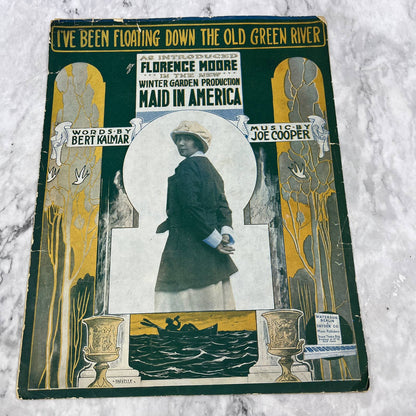 I've Been Floating Down the Old Green River Joe Cooper 1915 Sheet Music TK2-SM3