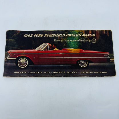 1963 FORD GALAXIE REGISTERED OWNERS MANUAL 500 500XL WAGONS BA2-2